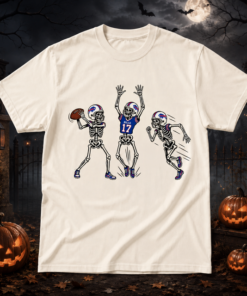 Unisex Buffalo Bills Dancing Skeletons Halloween 2026 Graphic Shirt for Football Fans