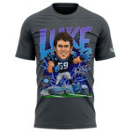 Unisex Carolina Panthers Luke Kuechly Number 59 Hall of Fame Graphic Shirt for Football Fans
