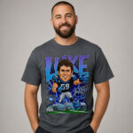 Unisex Carolina Panthers Luke Kuechly Number 59 Hall of Fame Graphic Shirt for Football Fans