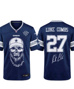 Unisex Dallas Cowboys x Luke Combs My Kinda Saturday Night Tour 2027 Football Jersey for Football and Country Music Fans