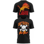 Unisex Detroit Lions Bad Boys Skull 2026 Graphic Shirt for Football Fans