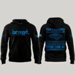 Unisex Detroit Lions x Foo Fighters Tour 2026 Graphic Shirt for Football and Music Fans