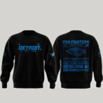 Unisex Detroit Lions x Foo Fighters Tour 2026 Graphic Shirt for Football and Music Fans