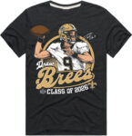 Unisex Drew Brees New Orleans Saints Class of 2026 Hall of Fame Graphic T-Shirt for Football Fans