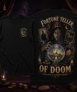 Unisex Fortune Teller of Doom Your Fate Is Already Sealed Halloween 2026 Graphic Shirt for Horror Fans