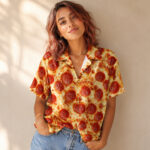 Unisex Funny Pepperoni Pizza Hawaiian Shirt for Pizza Lovers