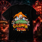 Unisex Halloween Horror Nights 2026 Downtown Clown Town Graphic Shirt for Horror Fans