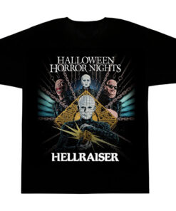 Unisex Halloween Horror Nights 2026 Hellraiser Key Art Graphic Shirt for Horror Fans