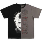 Unisex Halloween Horror Nights 2026 Hellraiser Split Fashion Graphic Shirt for Horror Fans