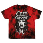 Unisex Halloween Horror Nights 2026 Ozzy Osbourne Red Tie-Dye Graphic Shirt for Music Fans