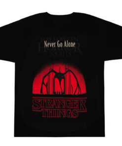 Unisex Halloween Horror Nights 2026 Stranger Things Season 5 Never Go Home Graphic Shirt for Horror Fans
