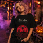 Unisex Halloween Horror Nights 2026 Stranger Things Season 5 Never Go Home Graphic Shirt for Horror Fans