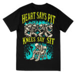 Unisex Heart Says Pit Knees Say Sit Graphic Shirt for Racing Fans