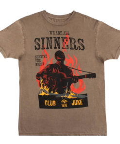 Unisex Horror Nights 2026 We Are All Sinners Survive the Night Graphic Shirt for Horror Fans