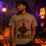 Unisex Horror Nights 2026 We Are All Sinners Survive the Night Graphic Shirt for Horror Fans