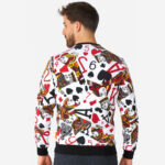 Unisex King of Clubs Ugly Christmas Sweater 2026 for Card Game Fans