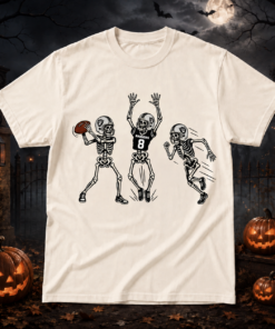 Unisex Las Vegas Raiders Dancing Skeletons Halloween 2026 Graphic Shirt for Football Fans
