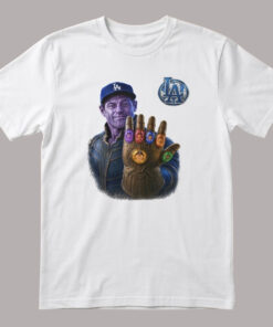 Unisex Los Angeles Dodgers Infinity Gauntlet Graphic Shirt for Baseball Fans