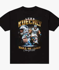Unisex Luke Kuechly Carolina Panthers Hall of Fame Class of 2026 Collage Graphic Shirt for Football Fans