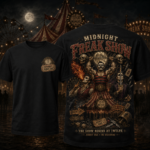 Unisex-Midnight-Freak-Show-The-Show-Begins-at-Twelve-Halloween-2026-Graphic-Shirt-for-Horror-Fans.png