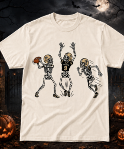 Unisex New Orleans Saints Dancing Skeletons Halloween 2026 Graphic Shirt for Football Fans