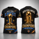 Unisex New York Knicks 2026 Finals Champions The Wait Is Over All Over Print Graphic Shirt for Basketball Fans