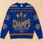 Unisex New York Knicks 2026 Finals Champions Ugly Christmas Sweater for Basketball Fans