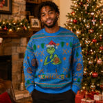 Unisex New York Knicks Grinch Ugly Christmas Sweater 2026 for Basketball Fans