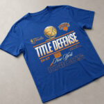 Unisex New York Knicks Target On Our Backs Title Defense Graphic Shirt for Basketball Fans