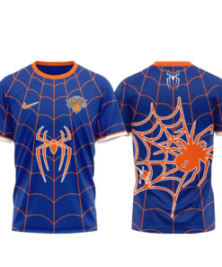 Unisex New York Knicks x Spider-Man 2026 Graphic Shirt for Basketball Fans