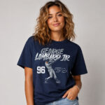 Unisex New York Yankees George Lombard Jr Slugger Swing Number Graphic Shirt for Baseball Fans