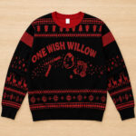 Unisex Obsession 2026 One Wish Willow Ugly Christmas Sweater for Horror Fans