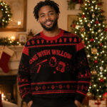 Unisex Obsession 2026 One Wish Willow Ugly Christmas Sweater for Horror Fans