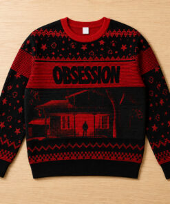 Unisex Obsession 2026 The Horror House Ugly Christmas Sweater for Horror Fans