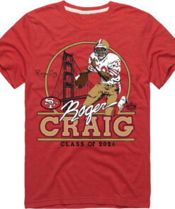 Unisex Roger Craig San Francisco 49ers Class of 2026 Hall of Fame Graphic T-Shirt for Football Fans