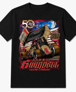 Unisex Sammy Swindell 50 Years at Knoxville 1983 Nationals Champion Graphic Shirt for Sprint Car Racing Fans
