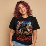 Unisex Sammy Swindell 50 Years at Knoxville 1983 Nationals Champion Graphic Shirt for Sprint Car Racing Fans