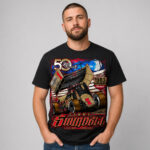 Unisex Sammy Swindell 50 Years at Knoxville 1983 Nationals Champion Graphic Shirt for Sprint Car Racing Fans