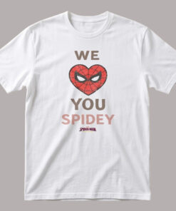 Unisex Spider-Man Brand New Day We Love You Spidey Graphic Shirt for Movie Fans