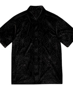 Unisex Spiderweb Black Hawaiian Shirt 2026 for Halloween Fans