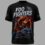 Unisex Tennessee Titans x Foo Fighters Live At Nissan Stadium 2026 Graphic Shirt for Football and Rock Music Fans