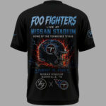 Unisex Tennessee Titans x Foo Fighters Live At Nissan Stadium 2026 Graphic Shirt for Football and Rock Music Fans