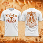 Unisex Texas Longhorns x Ella Langley Tour 2026 Graphic Shirt for College Football and Country Music Fans