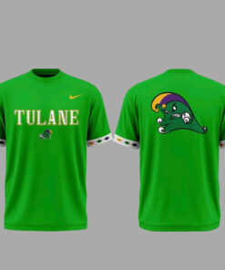 Unisex Tulane Green Wave x Mardi Gras 2026 Graphic Shirt for College Football Fans