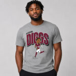 Unisex Washington Commanders Stefon Diggs Washington Caricature Graphic Shirt for Football Fans