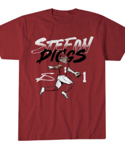 Unisex Washington Commanders Stefon Diggs Washington Name & Number Pose Graphic Shirt for Football Fans