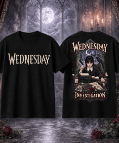 Unisex Wednesday Addams Midnight Investigation Halloween Graphic Shirt