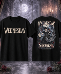 Unisex Wednesday Addams Wednesday Nocturne of Nevermore Halloween Graphic Shirt