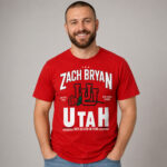 Unisex Zach Bryan Utah Utes Football With Heaven On Tour Red 2026 Graphic Shirt for College Football Fans