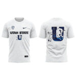 Utah State Football A Black To The Past Logo Graphic Shirt for College Football Fans